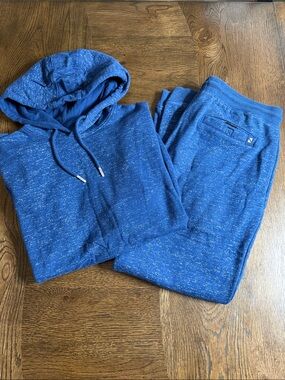One Life set Blue Marled Hoodie & Jogger Set Mens size Medium.
